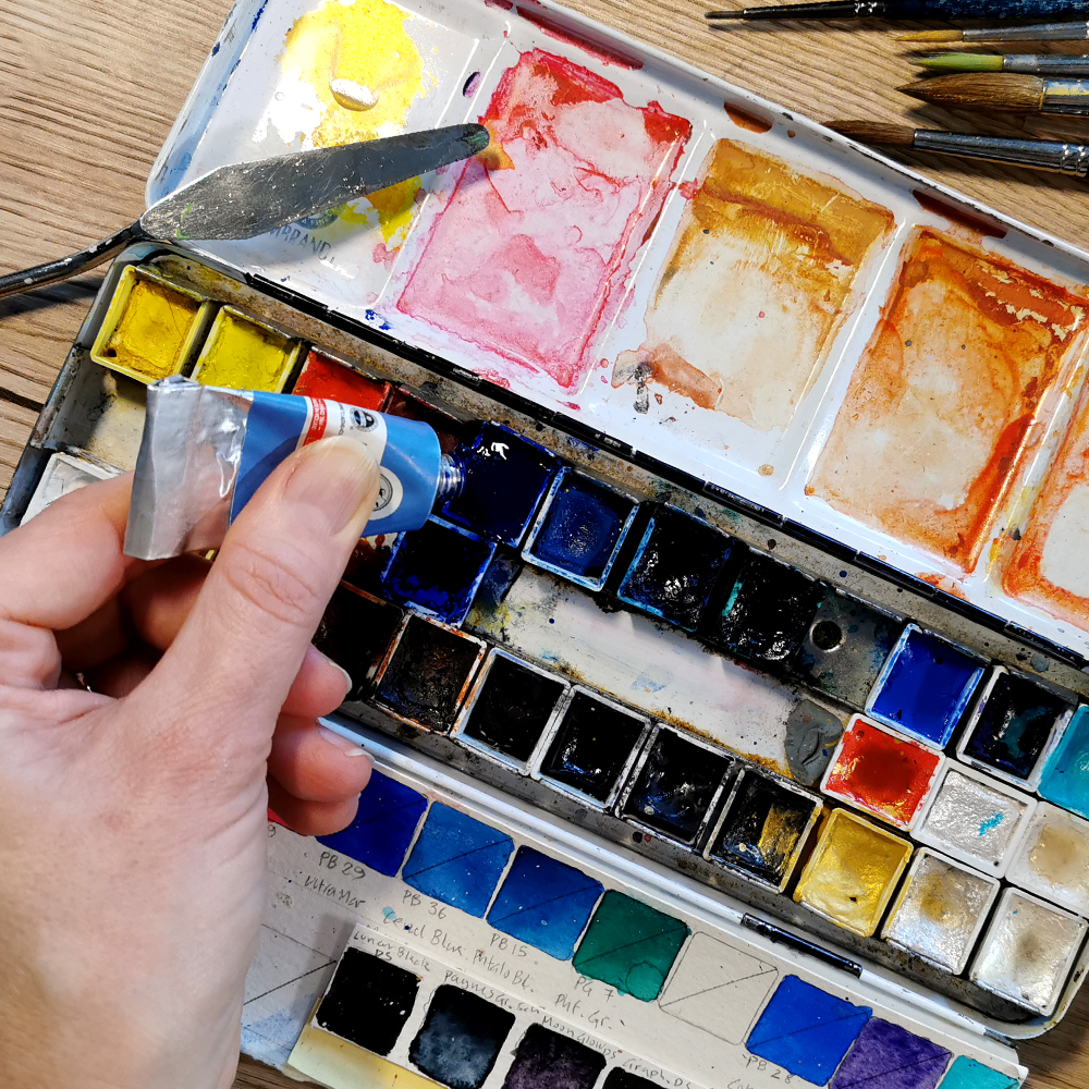 How to Soften Hard Watercolor Tube Paint